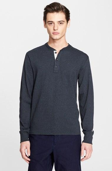 Men's Rag & Bone Standard Issue Henley, Size - Blue