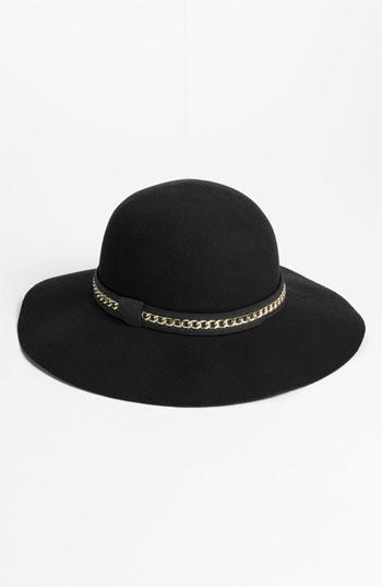 Nordstrom Floppy Wool Hat Black One Size