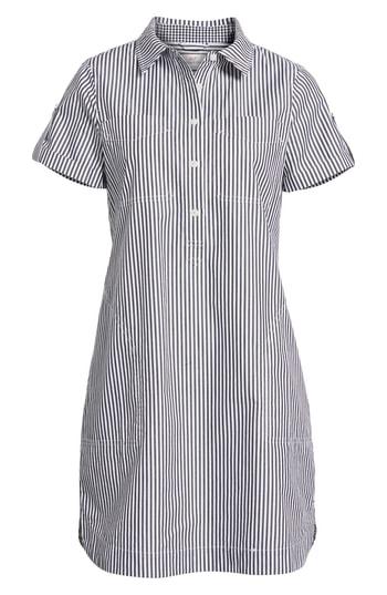 Women's Vineyard Vines Stripe Utility Shirtdress - Black