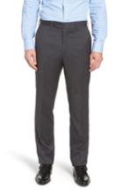 Men's John W. Nordstrom Torino Traditional Fit Flat Front Solid Trousers - Metallic