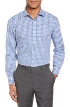 Men's Nordstrom Men's Shop Tech-smart Trim Fit Stretch Plaid Dress Shirt