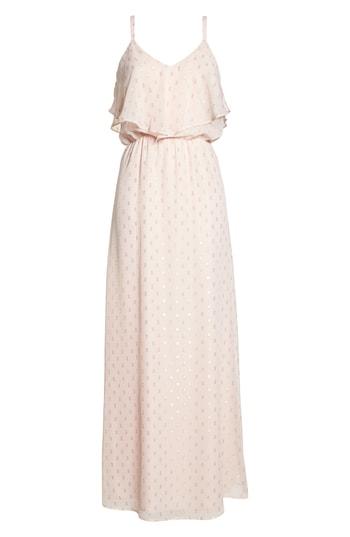 Women's Charles Henry Popover Cami Maxi Dress, Size - Pink