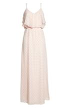 Women's Charles Henry Popover Cami Maxi Dress, Size - Pink