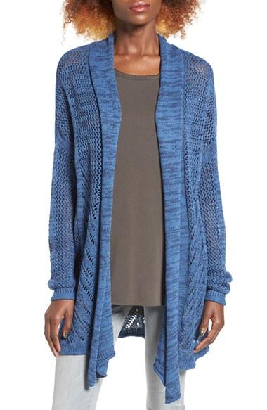Women's Roxy Take Stock Open Cardigan - Blue