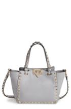 Valentino Garavani Rockstud - Mini Alce Leather Tote - Grey