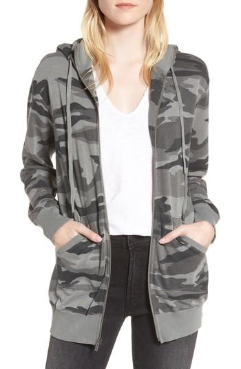 Women's Splendid French Terry Camo Sweatshirt - Green