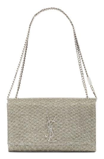 Saint Laurent Medium Kate Glittery Crossbody Bag -