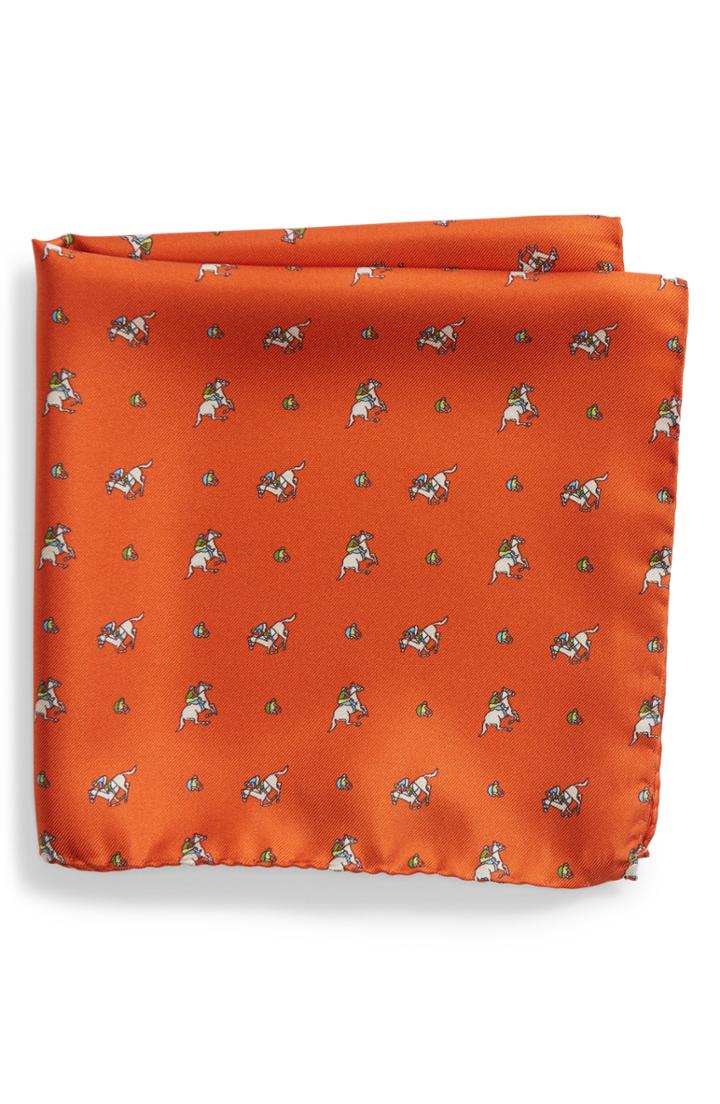 Men's Lazyjack Press Riding Derby Silk Pocket Square