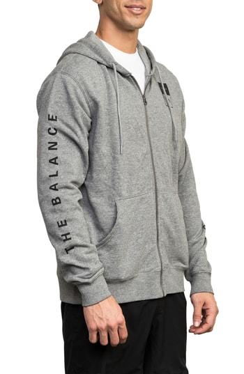 Men's Rvca Va Guard Graphic Zip Hoodie - Grey