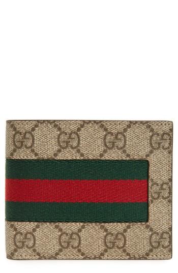 Men's Gucci Supreme Wallet - Beige
