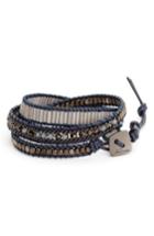 Women's Nakamol Design Leather & Crystal Wrap Bracelet