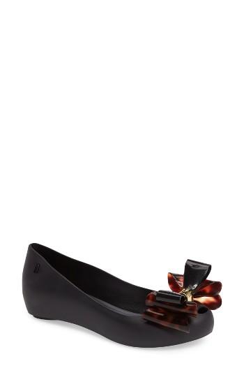 Women's Melissa Ultragirl Sweet Xii Hidden Wedge Flat M - Black