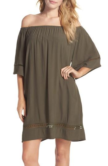 Women's Muche Et Muchette City Wide Off The Shoulder Cover-up Dress, Size - Green