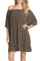 Women's Muche Et Muchette City Wide Off The Shoulder Cover-up Dress, Size - Green