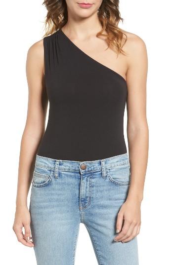 Women's 1.state One-shoulder Bodysuit - Black
