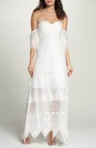 Women's Foxiedox Lace Off The Shoulder Maxi Dress - Ivory