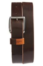 Men's Ted Baker London Quica Leather Belt - Chocolate