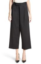 Women's Co Gabardine Wrap Front Crop Pants - Black