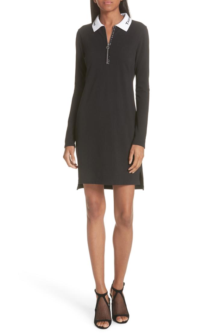 Women's T By Alexander Wang Logo Collar Pique Polo Dress