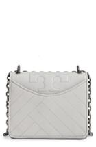 Tory Burch Chevron Quilted Leather Crossbody Bag - Grey