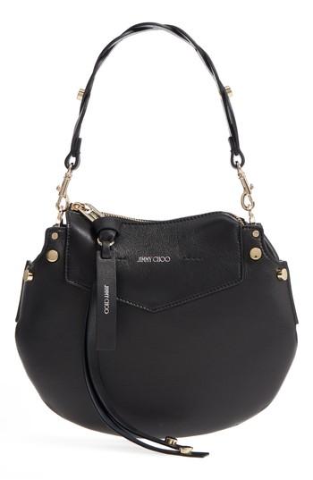 Jimmy Choo Mini Artie Leather Crossbody Bag - Black