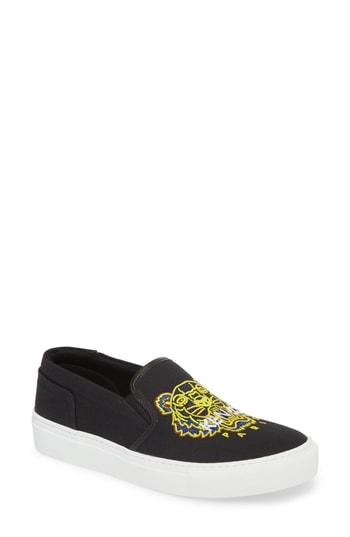 Women's Kenzo K Skate Embroidered Slip-on Sneaker .5us / 35eu - Black