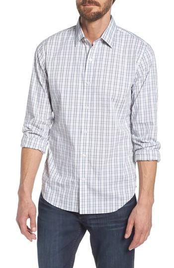 Men's Bonobos Unbutton Down Slim Fit Plaid Sport Shirt R - White