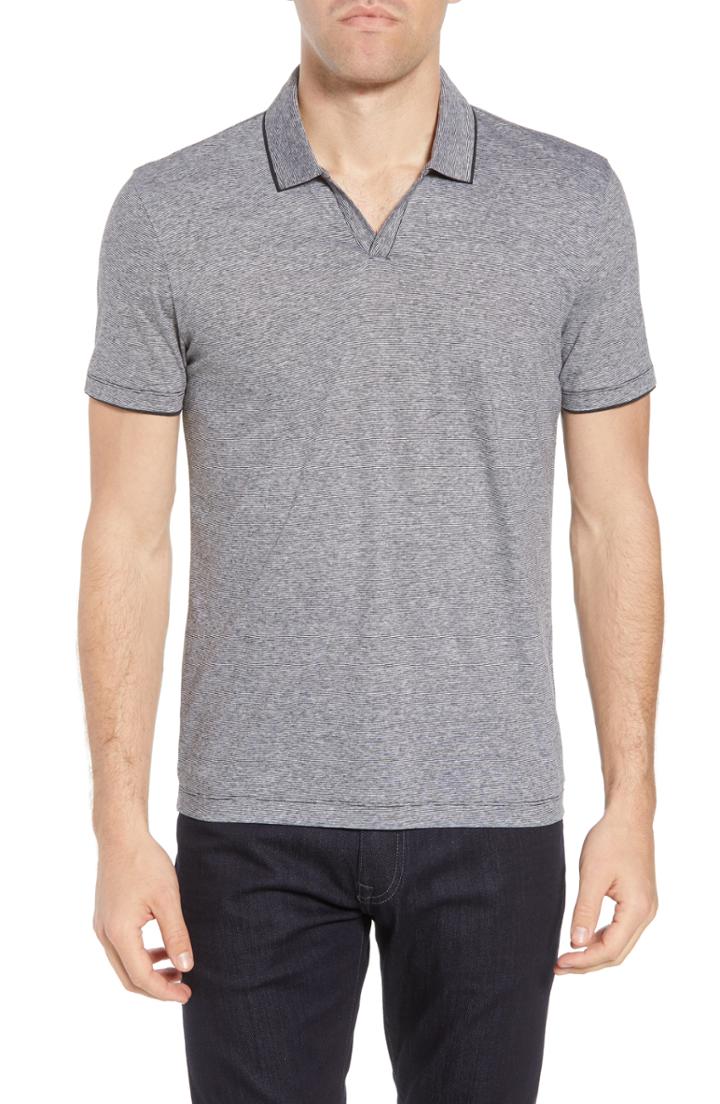 Men's Boss Plato Flame Polo Shirt, Size - Black