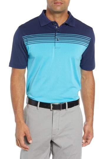 Men's Bobby Jones Xh20 Luna Colorblock Pique Polo - Blue