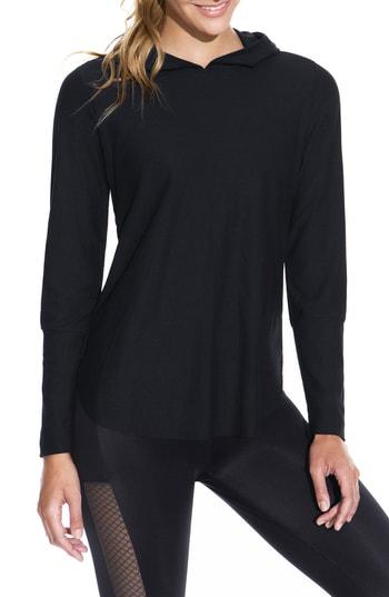 Women's Maaji Sheer Waves Onyx Long Sleeve Top - Black
