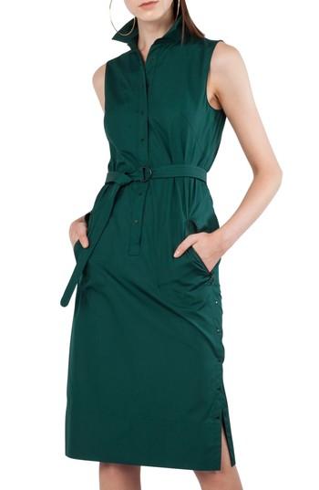 Women's Akris Punto Cotton Shirtdress - Green