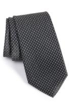 Men's Nordstrom Men's Shop Dotted Dot Silk Tie, Size - Grey