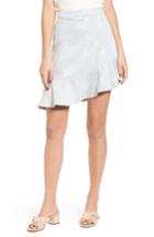 Women's Bp. Asymmetrical Ruffle Hem Skirt, Size - Grey