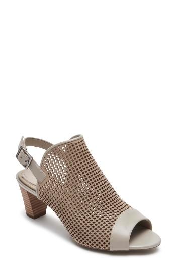Women's Rockport Total Motion Audrina Peep Toe Pump M - Beige