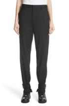 Women's Noir Kei Ninomiya Adjustable Hem Wool & Silk Pants - Black