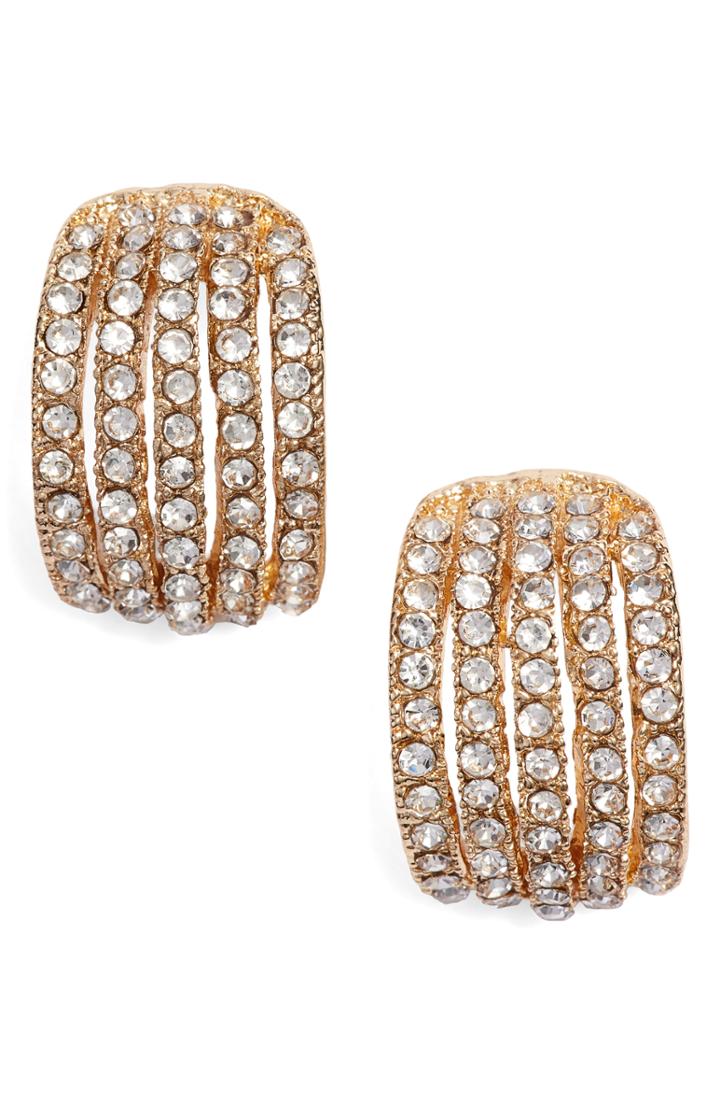 Women's Area Stars Emmy Crystal Curves Earrings