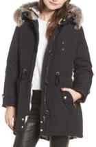 Women's Steve Madden Water Repellent Faux Fur Lined Anorak - Green