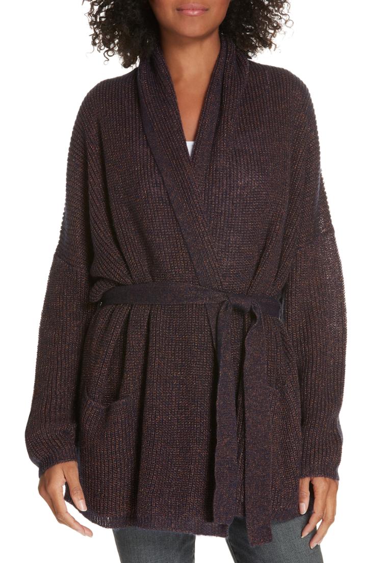 Women's Mes Demoiselles Scapa Belted Cardigan - Blue