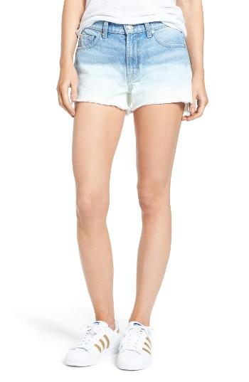 Women's 7 For All Mankind High Waist Step Hem Denim Shorts - Blue