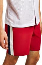 Men's Topman Satin Stripe Shorts - Red
