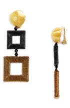 Women's Oscar De La Renta Wrapped Double Drop Earrings