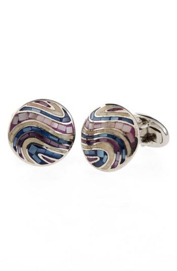 Men's Jan Leslie Mother-of-pearl Tile Cuff Links