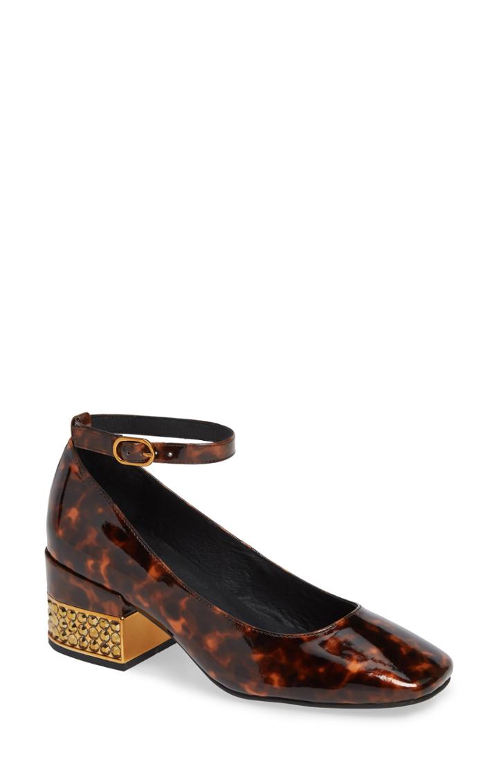 Women's Jeffrey Campbell Blaire Ankle Strap Pump .5 M - Brown