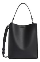 Allsaints Small Voltaire North/south Leather Tote - Black