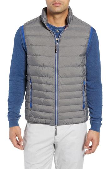 Men's Peter Millar Crown Elite Light Down Vest, Size - Blue