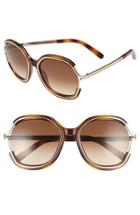 Women's Chloe 'jayme' 54mm Square Sunglasses - Light Havana