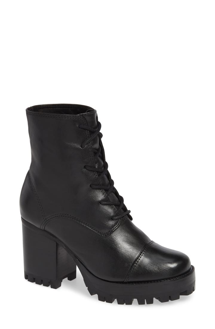 Women's Schutz Lidian Lugged Platform Bootie M - Black