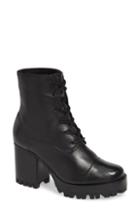 Women's Schutz Lidian Lugged Platform Bootie M - Black