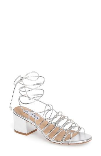 Women's Steve Madden Illie Knotted Lace Sandal M - Metallic