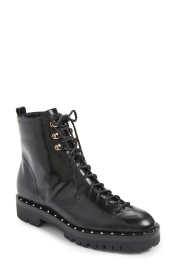 Women's Valentino Garavani Rockstud Combat Boot Us / 38eu - Black